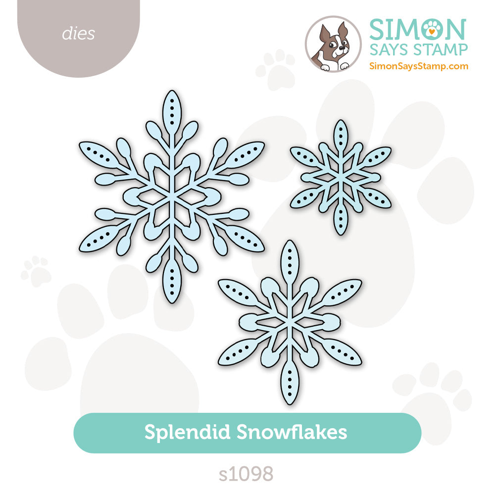 Simon Says Stamp Splendid Snowflakes Wafer Dies s1098 DieCember
