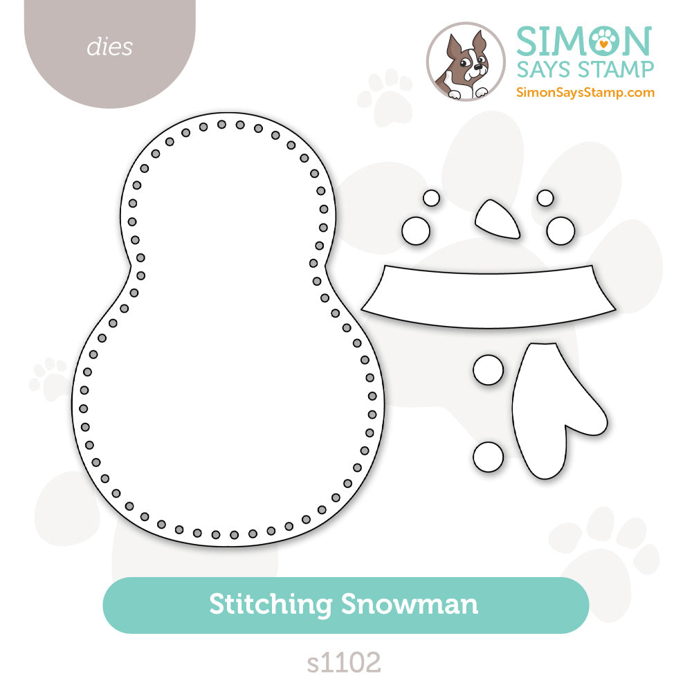 Simon Says Stamp Stitching Snowman Wafer Dies s1102 DieCember