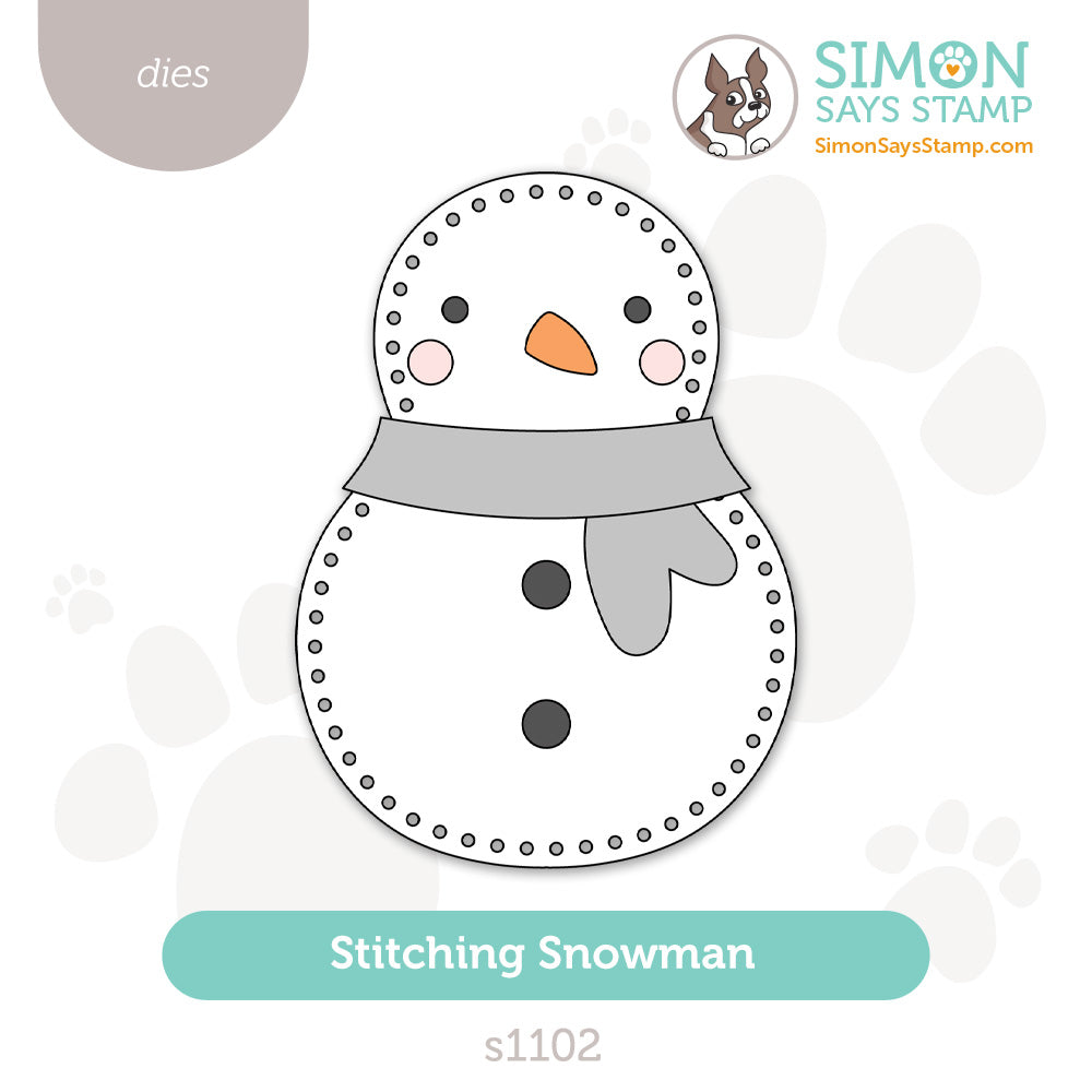 Simon Says Stamp Stitching Snowman Wafer Dies s1102 DieCember