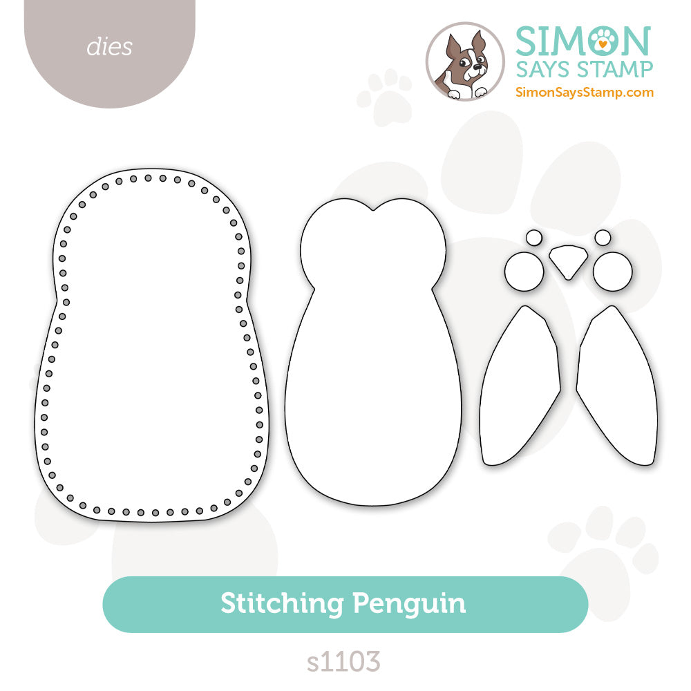 Simon Says Stamp Stitching Penguin Wafer Dies s1103 DieCember