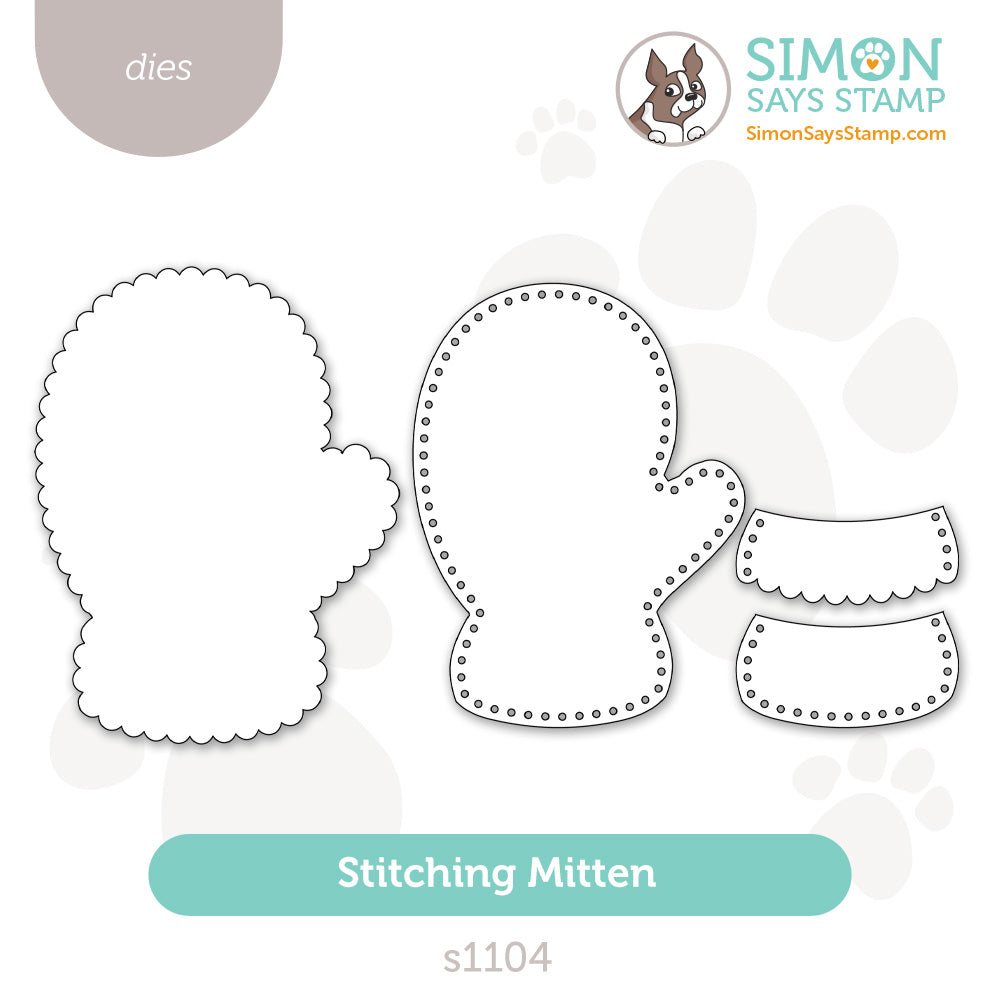 Simon Says Stamp Stitching Mitten Wafer Dies s1104 DieCember