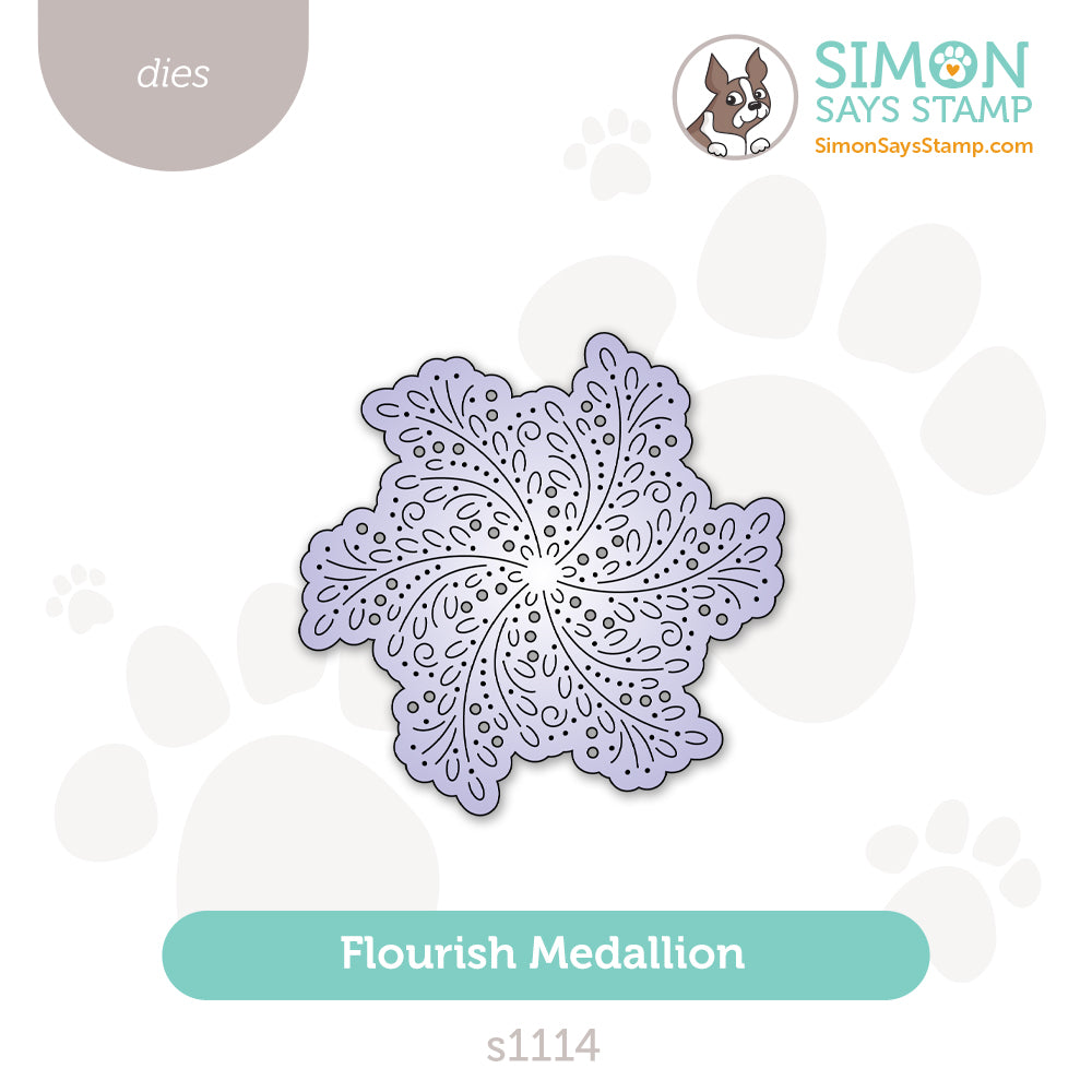 Simon Says Stamp Flourish Medallion Wafer Dies s1114 DieCember
