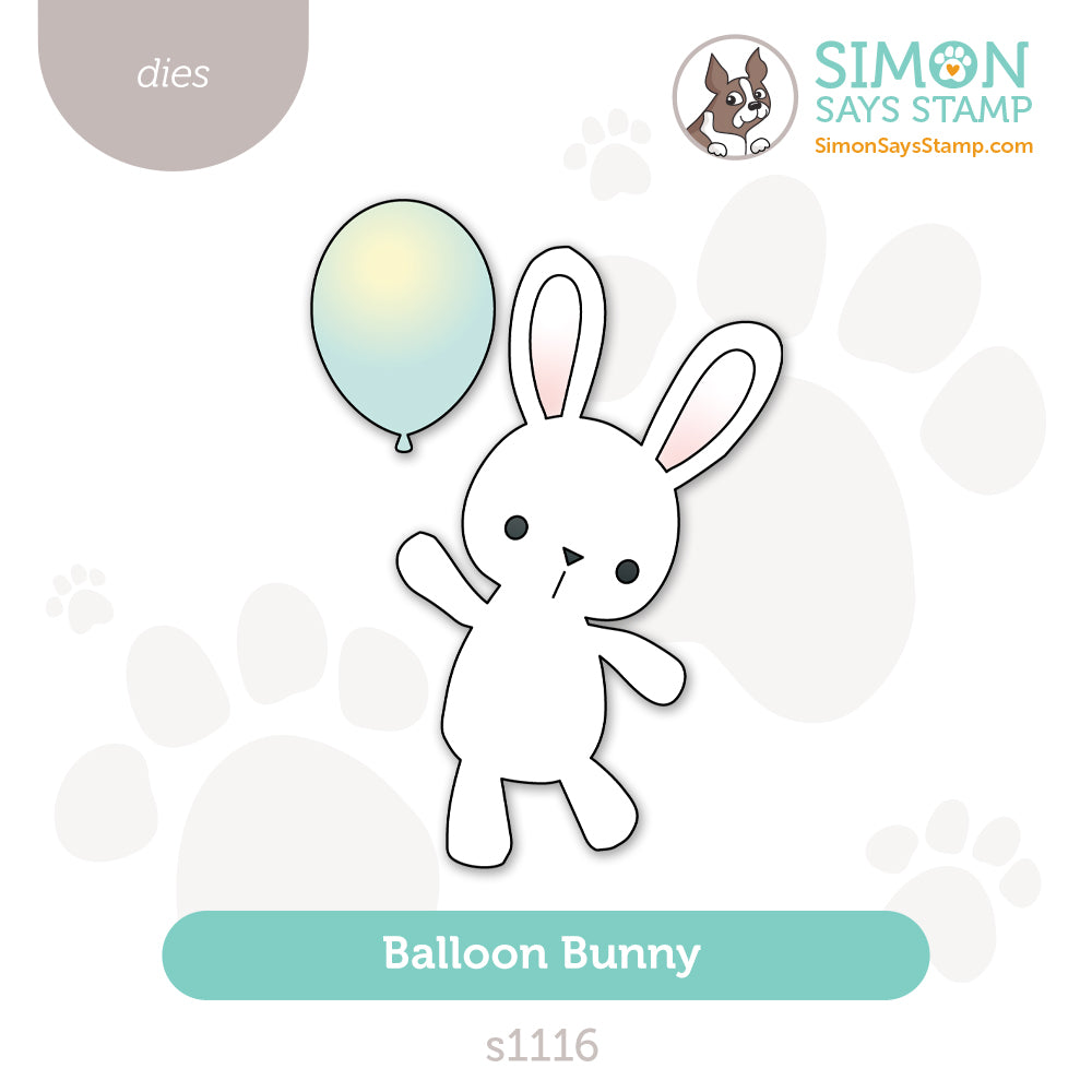 Simon Says Stamp Balloon Bunny Wafer Dies s1116 In My Heart