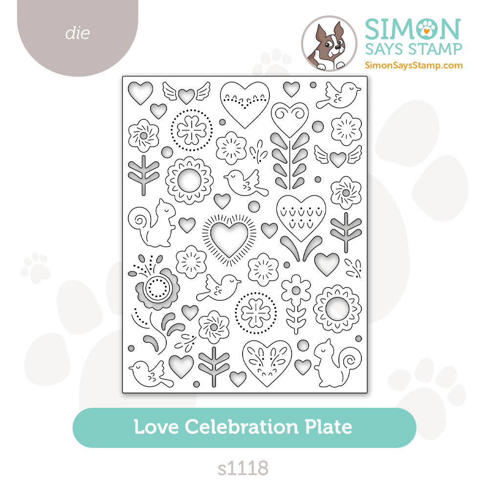 Simon Says Stamp Love Celebration Plate Wafer Die s1118 DieCember