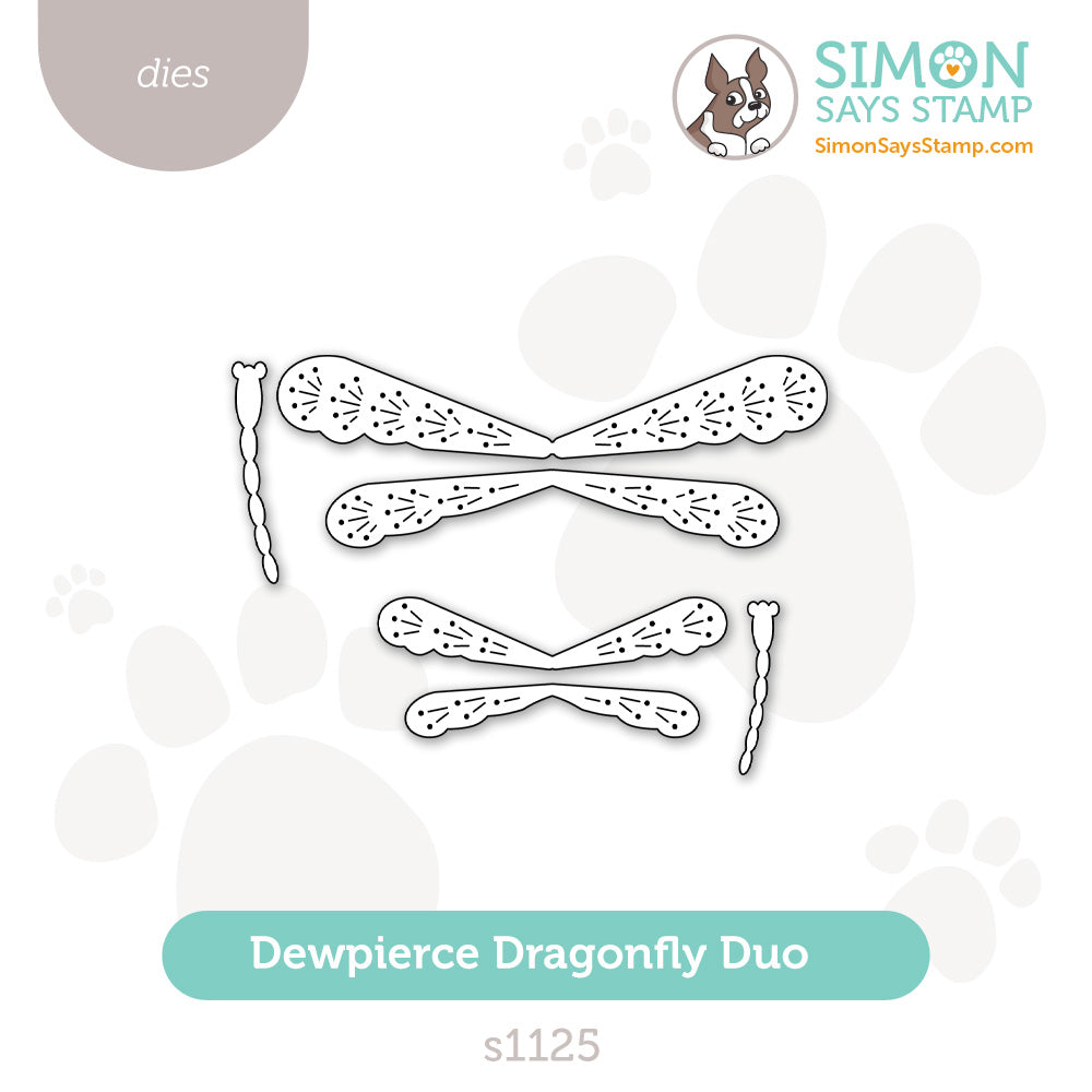 Simon Says Stamp Dewpierce Dragonfly Duo Wafer Dies s1125 Every Happiness