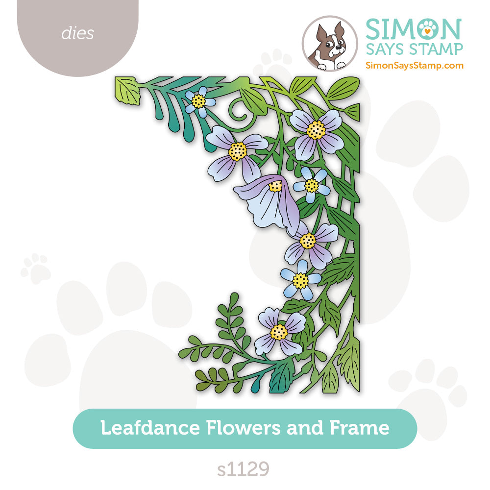 Simon Says Stamp Leafdance Flowers and Frame Wafer Dies s1129 Every Happiness