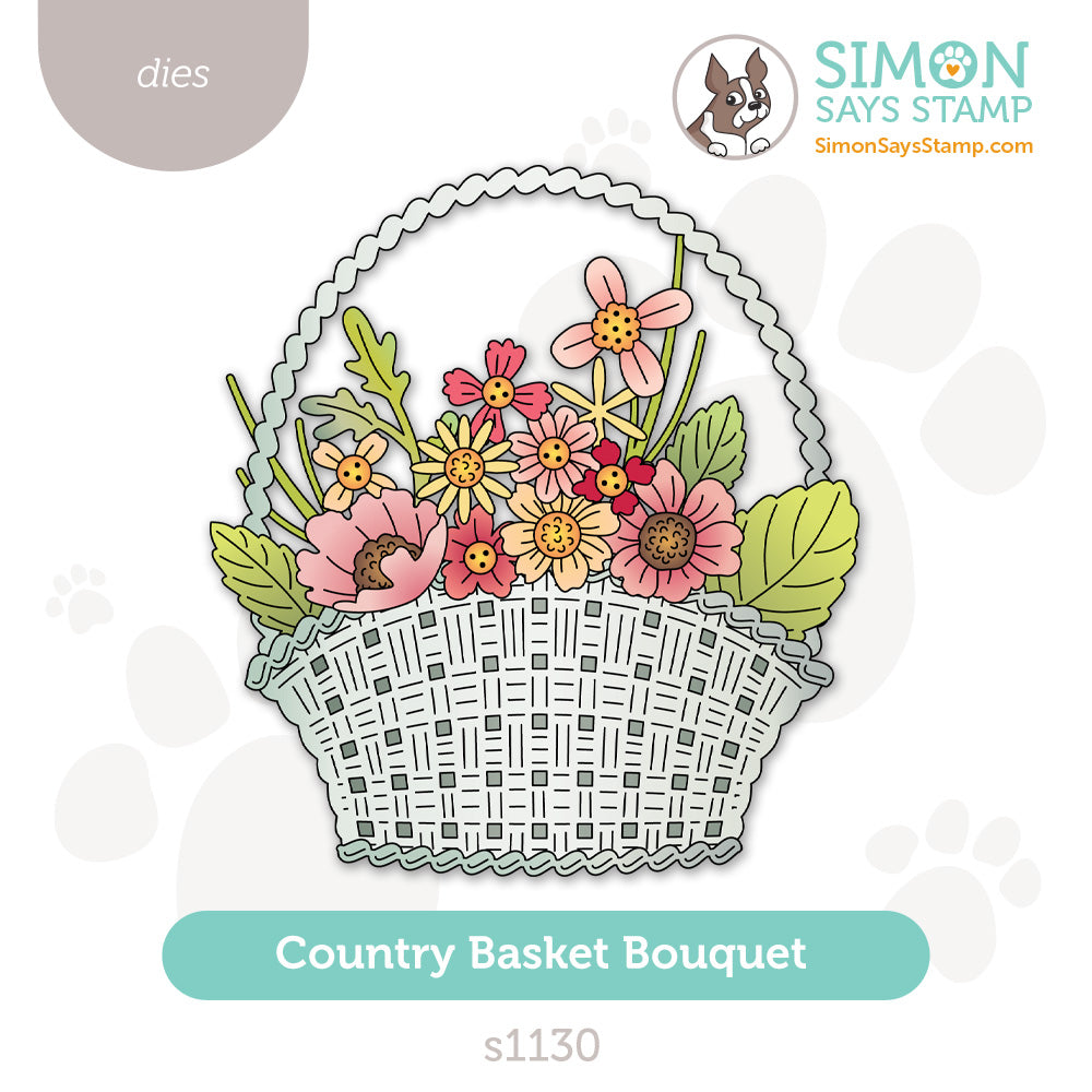 Simon Says Stamp Country Basket Bouquet Wafer Dies s1130 Beautiful Mom