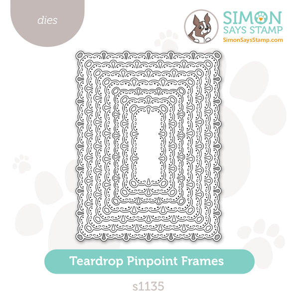 Simon Says Stamp Teardrop Pinpoint Frames Wafer Dies s1135 In My Heart
