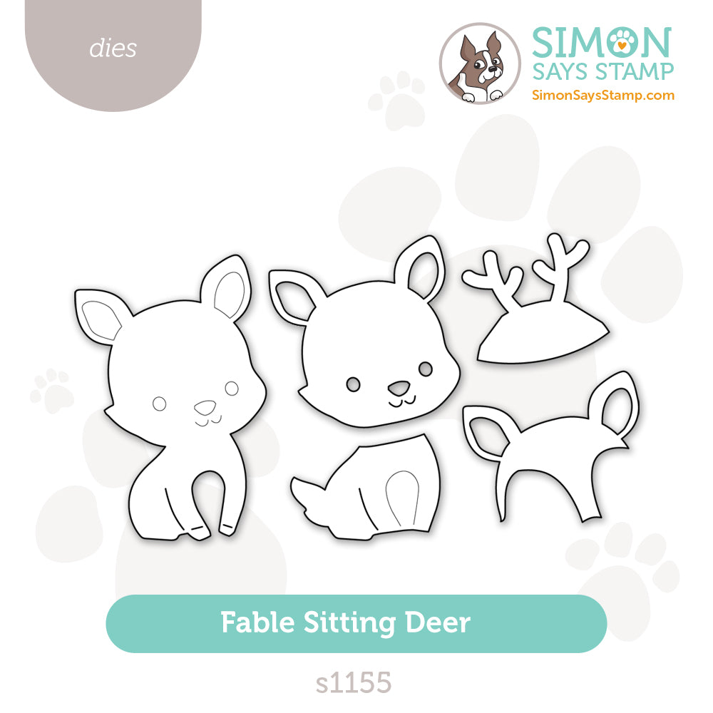 Simon Says Stamp Fable Sitting Deer Wafer Dies s1155 Stamptember