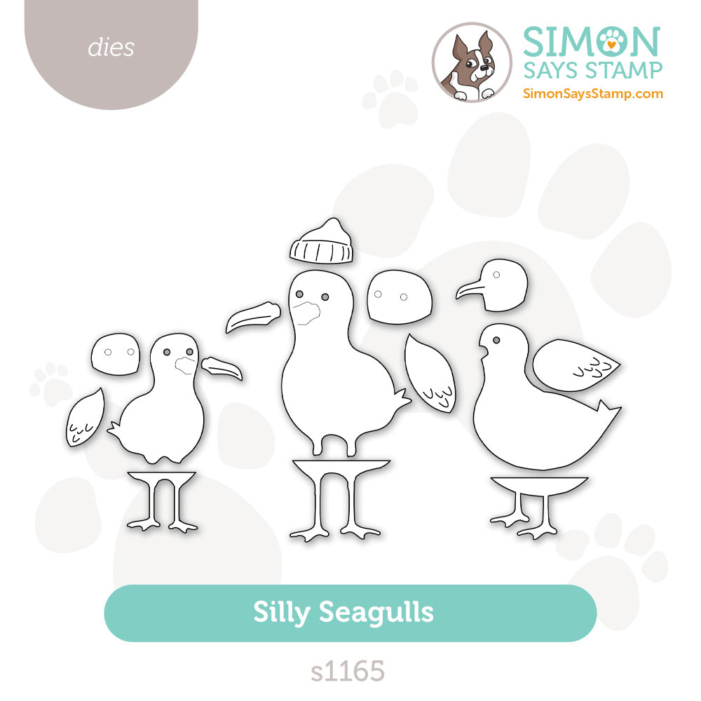 Simon Says Stamp Silly Seagulls Wafer Dies s1165 Shine On