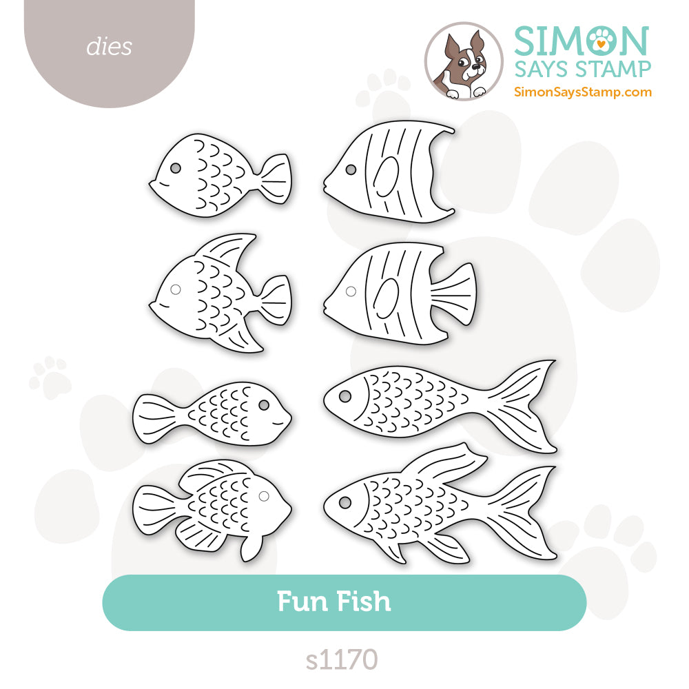 Simon Says Stamp Fun Fish Wafer Dies s1170 Shine On