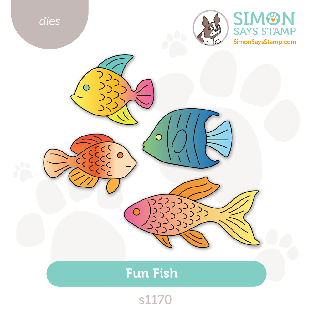 Simon Says Stamp Fun Fish Wafer Dies s1170 Shine On