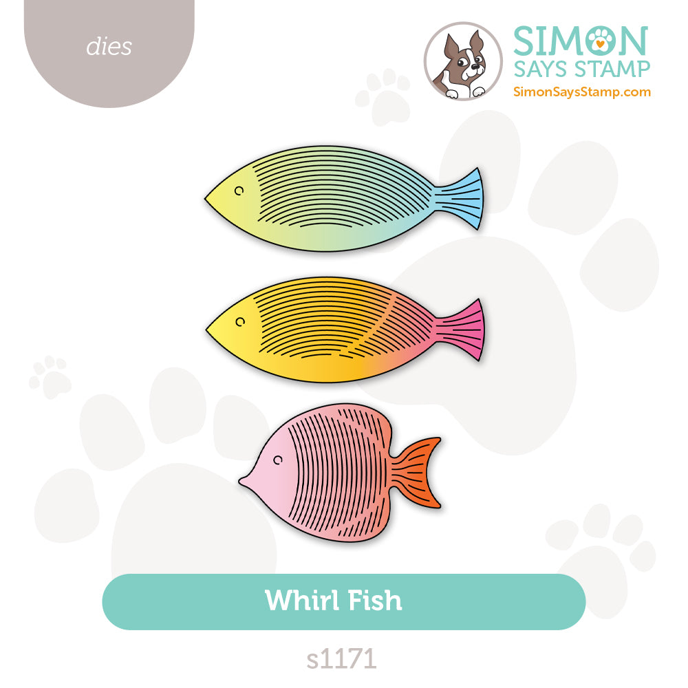 Simon Says Stamp Whirl Fish Wafer Dies s1171 Shine On
