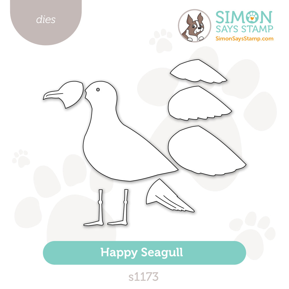Simon Says Stamp Happy Seagull Wafer Dies s1173 Shine On