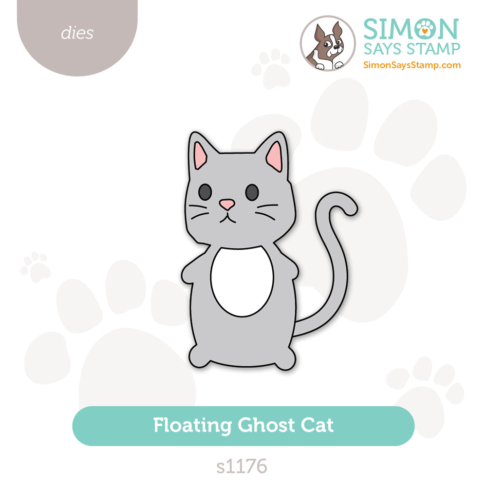 Simon Says Stamp Floating Ghost Cat Wafer Dies s1176 Stamptember