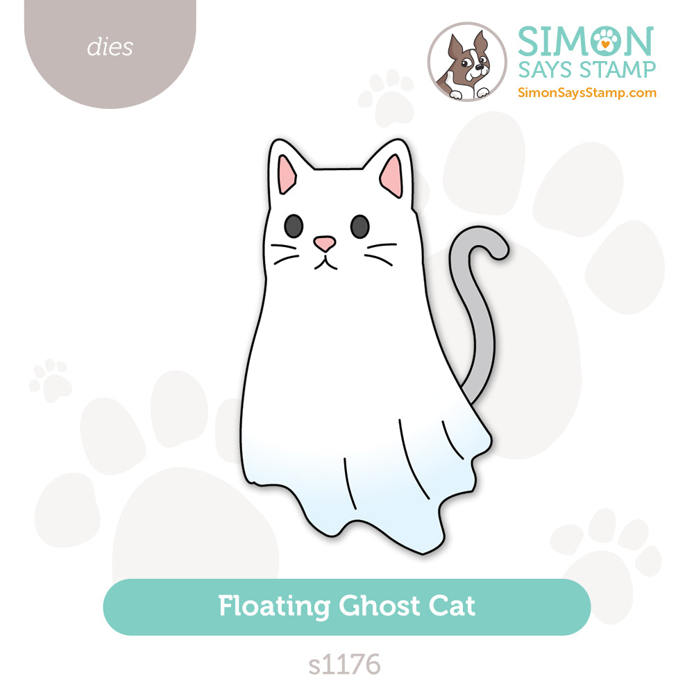 Simon Says Stamp Floating Ghost Cat Wafer Dies s1176 Stamptember