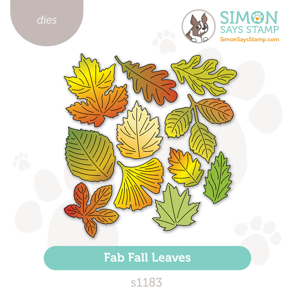 Simon Says Stamp Fab Fall Leaves Wafer Dies s1183 Sending Cheer