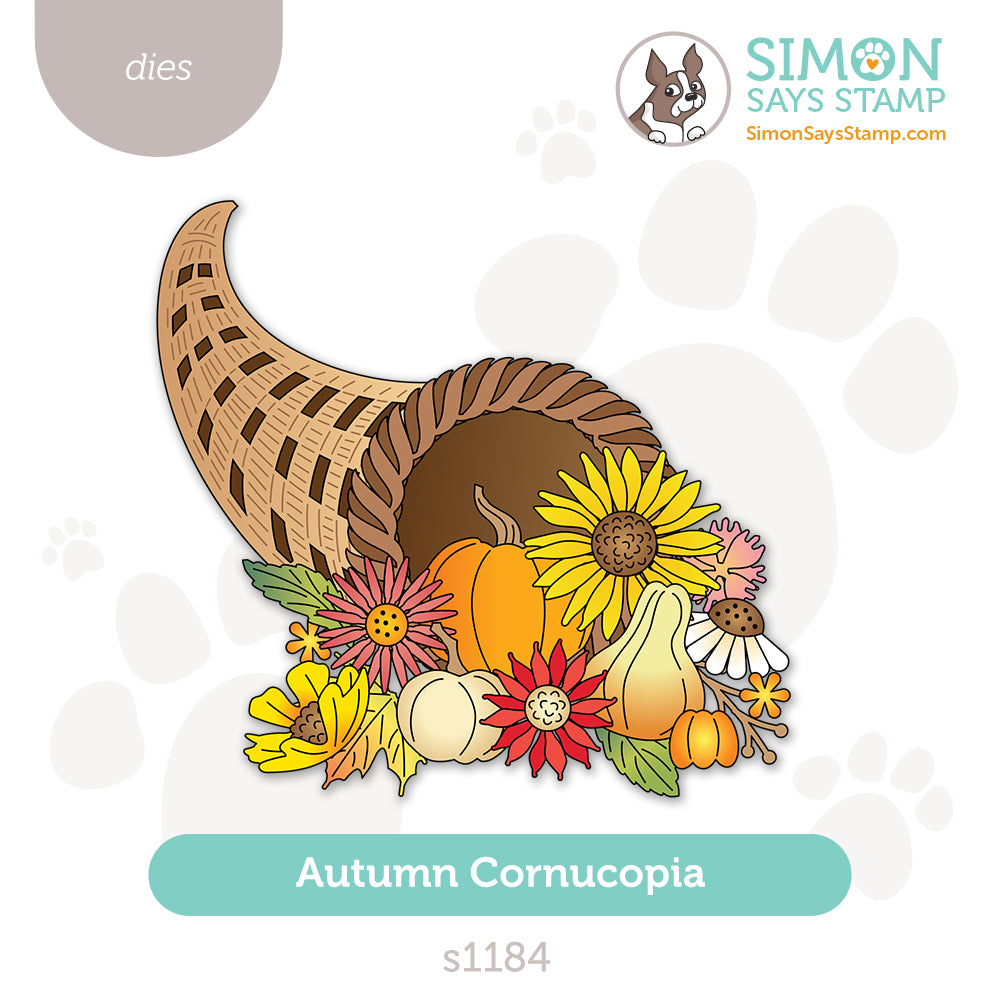 Simon Says Stamp Autumn Cornucopia Wafer Dies s1184 Sending Cheer