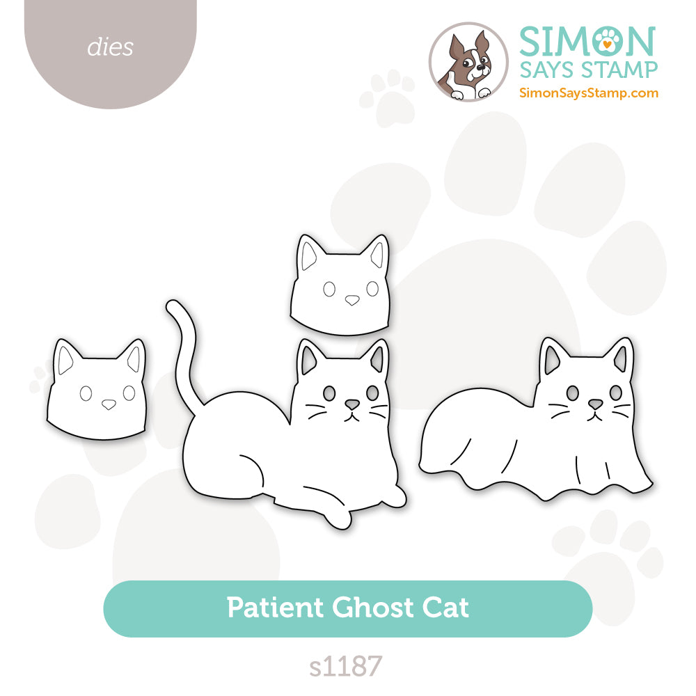 Simon Says Stamp Patient Ghost Cat Wafer Dies s1187 Stamptember