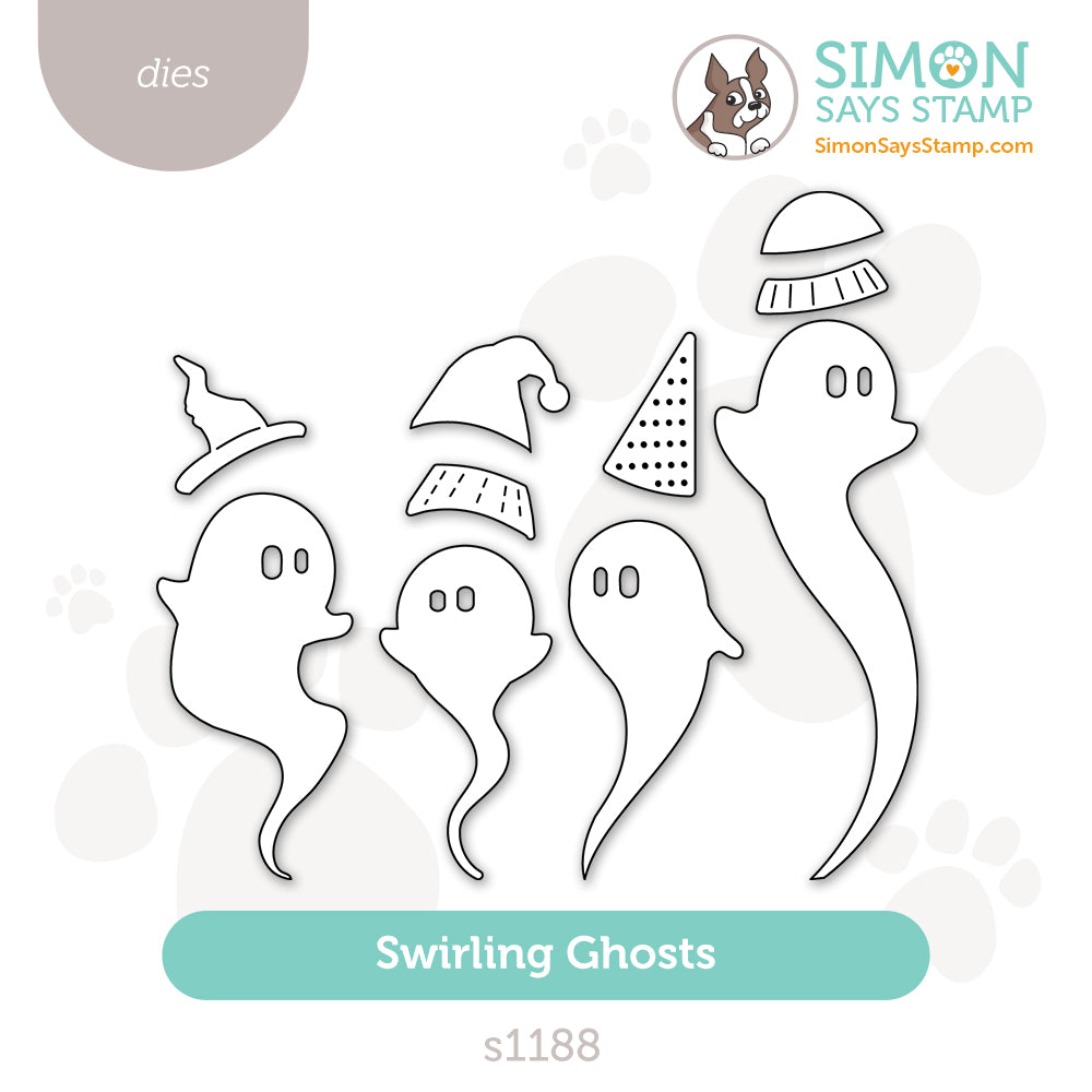 Simon Says Stamp Swirling Ghosts Wafer Dies s1188 Stamptember