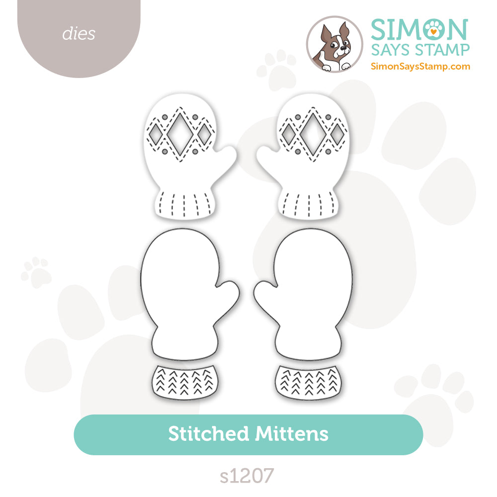 Simon Says Stamp Stitched Mittens Wafer Dies s1207 Sending Cheer