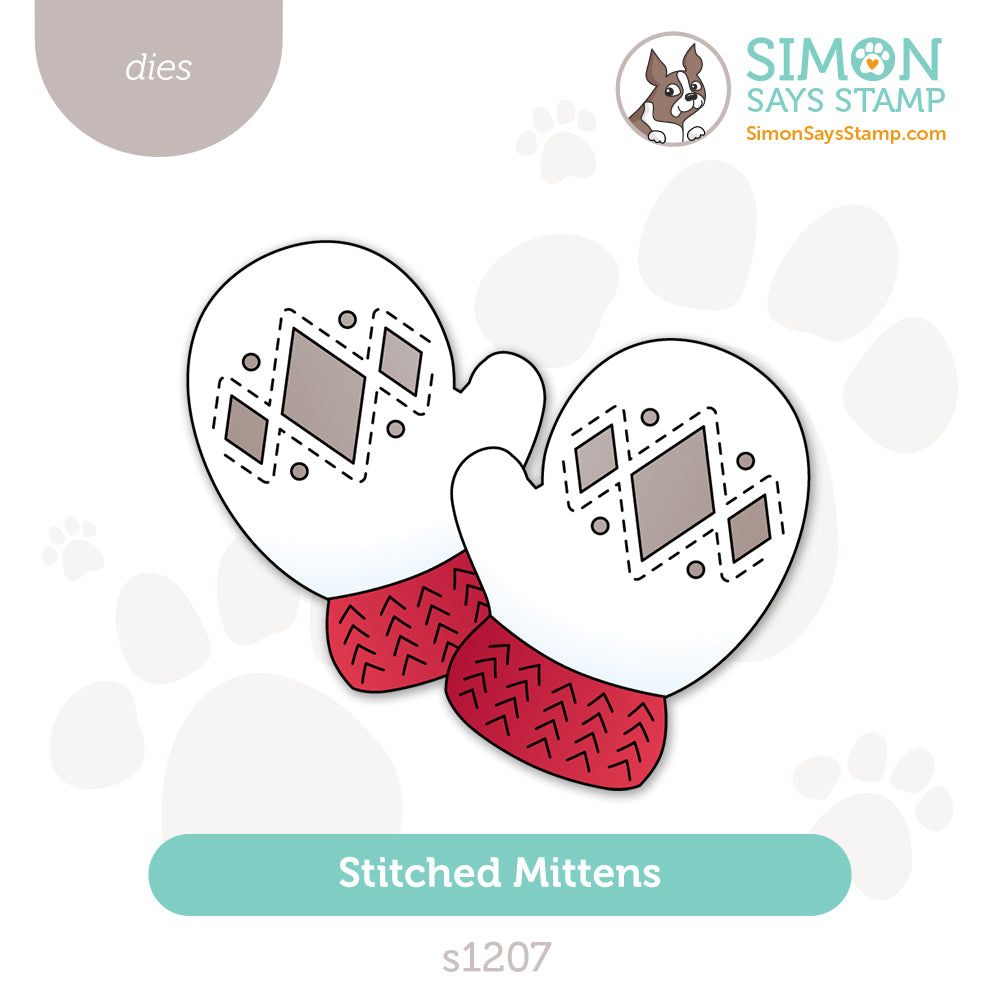 Simon Says Stamp Stitched Mittens Wafer Dies s1207 Sending Cheer