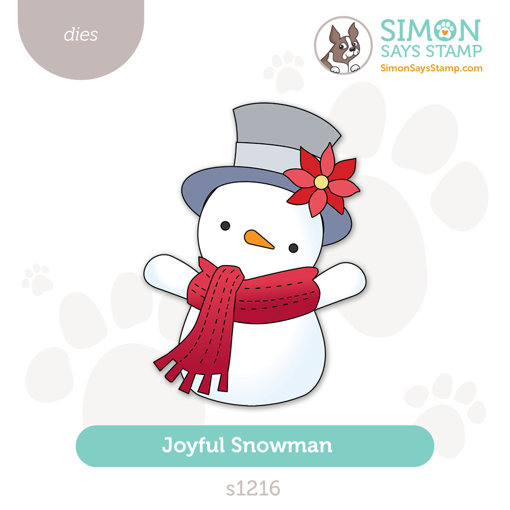Simon Says Stamp Joyful Snowman Wafer Dies s1216 Sending Cheer