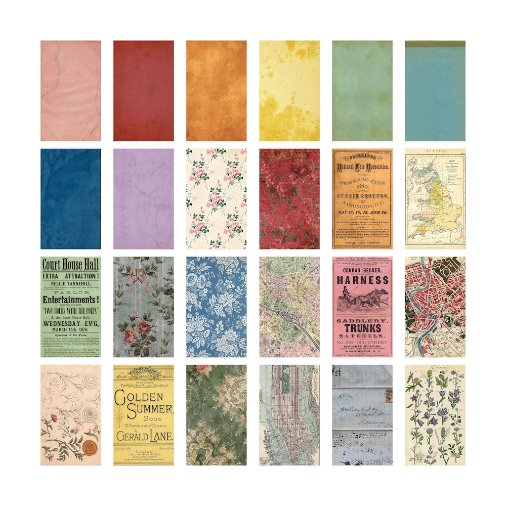 Tim Holtz Idea-ology Backdrops Volume 4 and 5 Bundle color