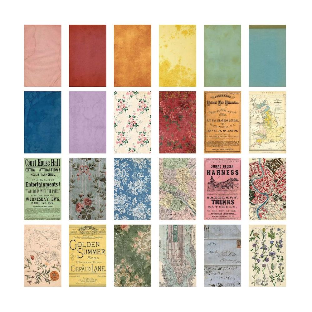 Tim Holtz Idea-ology Backdrops Volume 4 and 5 Bundle color
