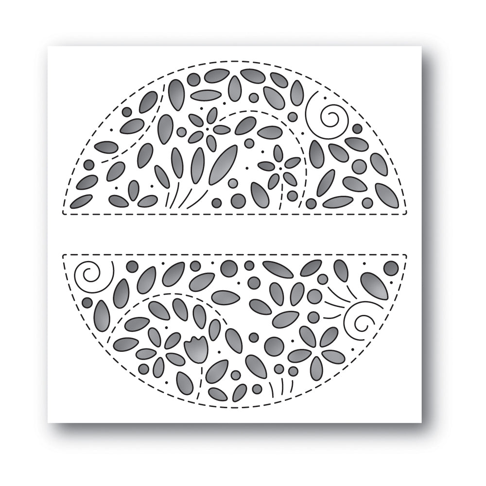 Simon Says Stamp Filigree Message Circle Wafer Die s649 *