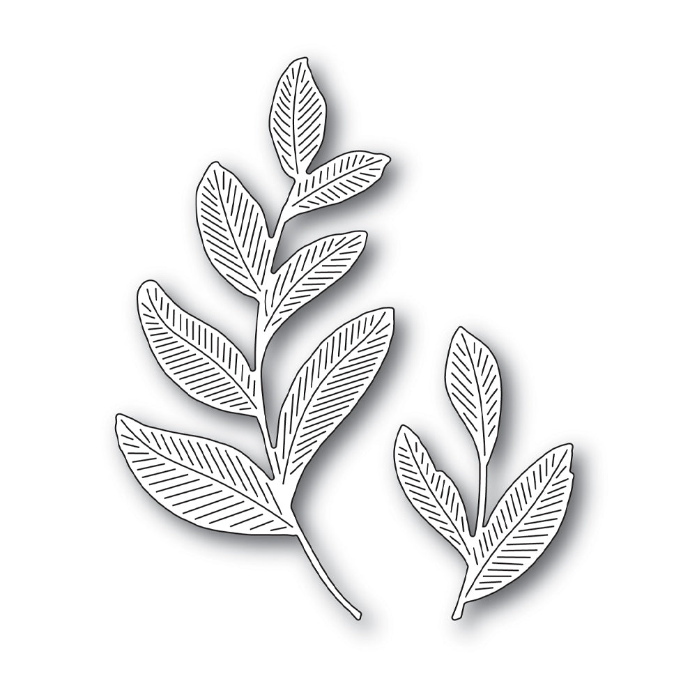 Simon Says Stamp ETCHED LAUREL LEAVES Wafer Die s690