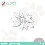 Simon Says Stamp ETCHED LAYERED DAISY Wafer Dies s711