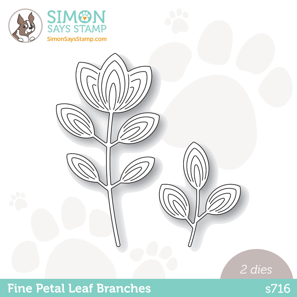 Simon Says Stamp FINE PETAL LEAF BRANCHES Wafer Dies s716 *