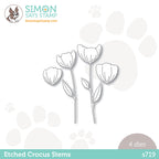 Simon Says Stamp ETCHED CROCUS STEMS Wafer Dies s719