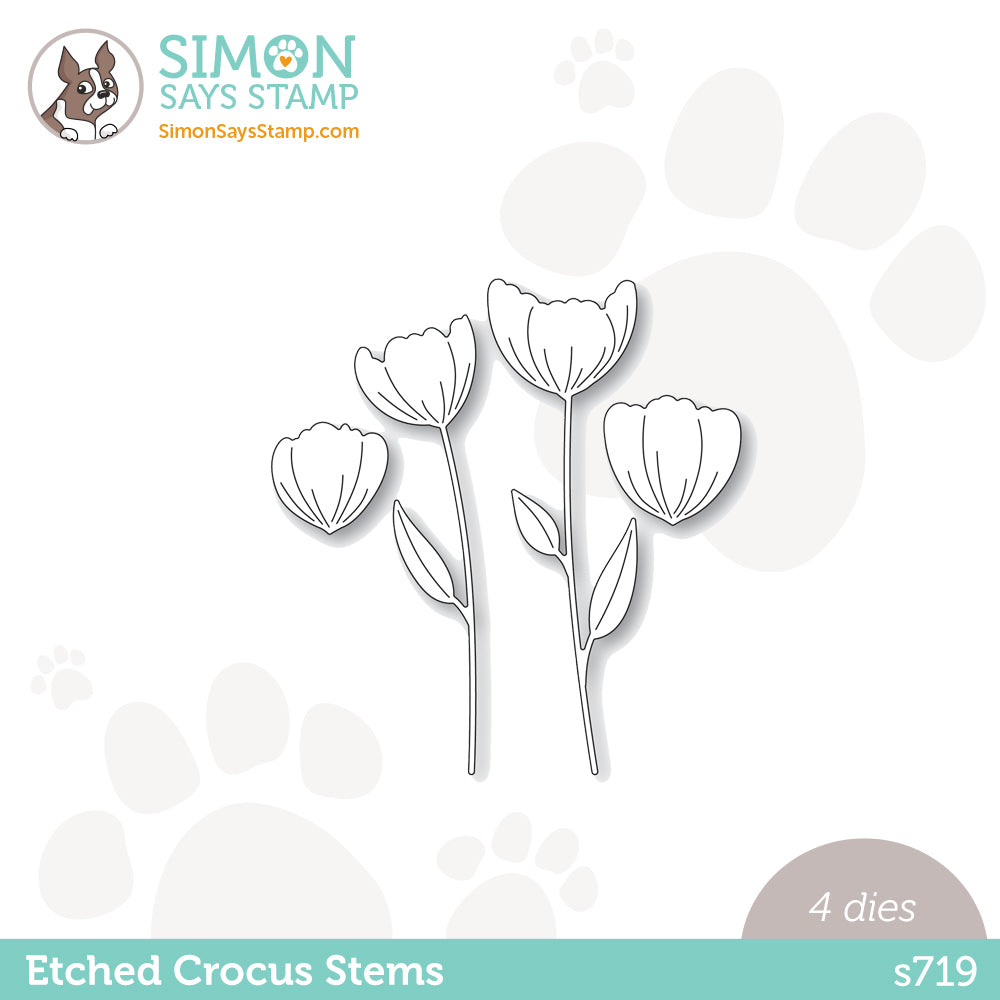 Simon Says Stamp ETCHED CROCUS STEMS Wafer Dies s719