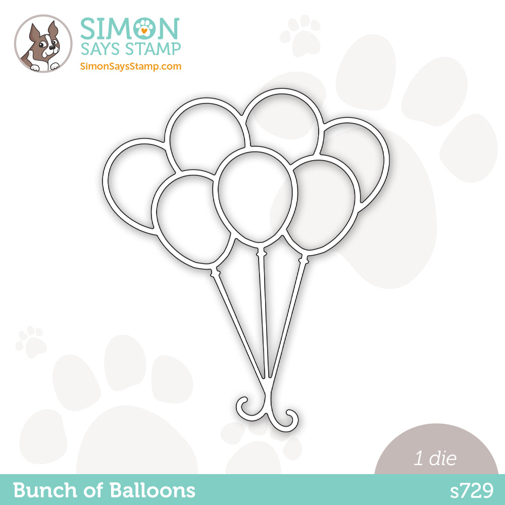 Simon Says Stamp BUNCH OF BALLOONS Wafer Dies s729