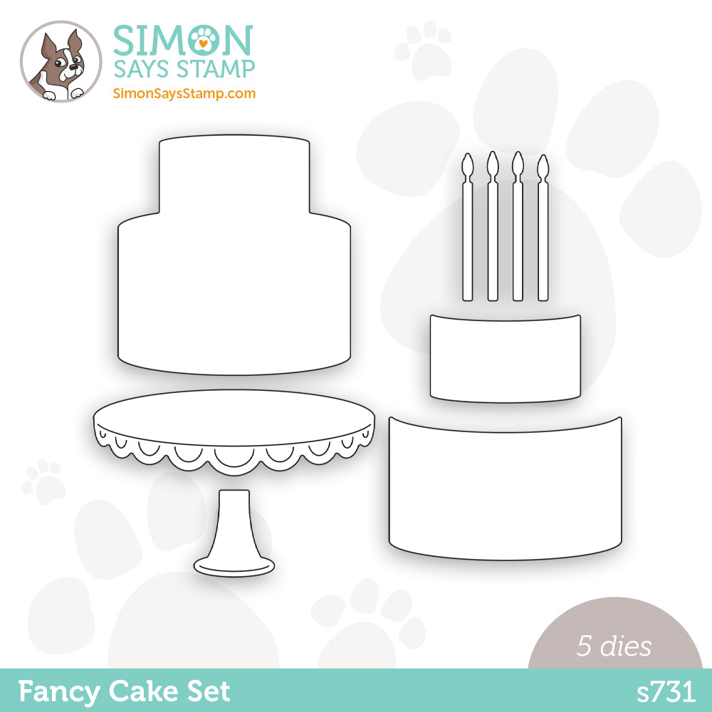 Simon Says Stamp FANCY CAKE Set Wafer Dies s731