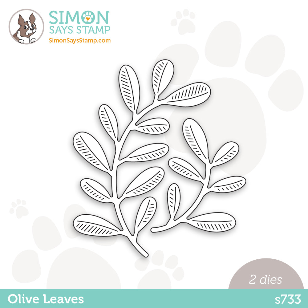 Simon Says Stamp OLIVE LEAVES Wafer Dies s733