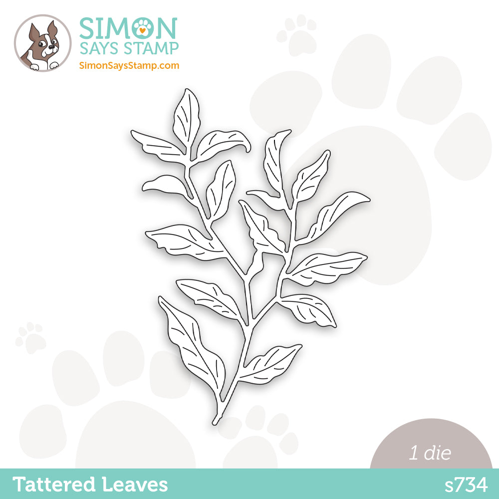 Simon Says Stamp TATTERED LEAVES Wafer Die s734