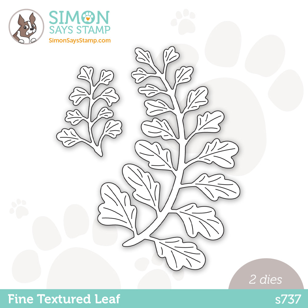 Simon Says Stamp FINE TEXTURED LEAF Wafer Dies s737