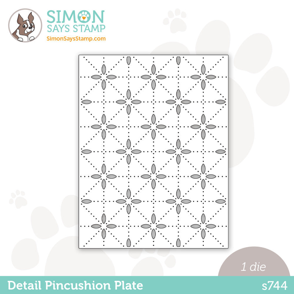 Simon Says Stamp DETAIL PINCUSHION PLATE Wafer Dies s744