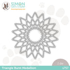 Simon Says Stamp TRIANGLE BURST MEDALLION Wafer Dies s757