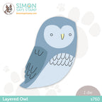 Simon Says Stamp LAYERED OWL Wafer Die s760 *