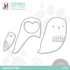 Simon Says Stamp LAYERED OWL Wafer Die s760 *