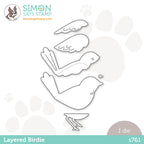 Simon Says Stamp LAYERED BIRDIE Wafer Die s761