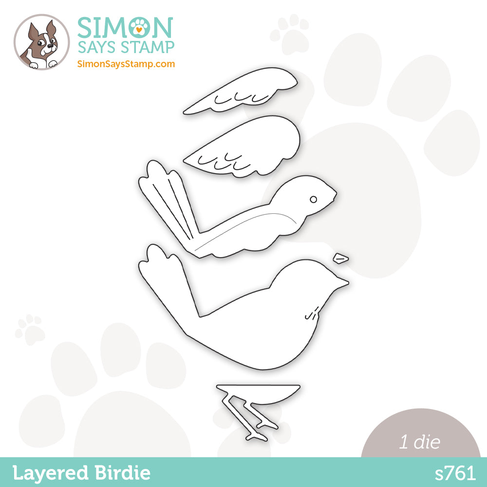 Simon Says Stamp LAYERED BIRDIE Wafer Die s761