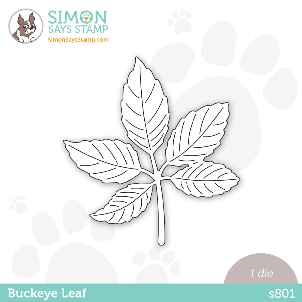 Simon Says Stamp BUCKEYE LEAF Wafer Die s801