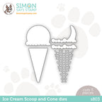 Simon Says Stamp ICE CREAM SCOOP AND CONE Wafer Dies s803 *
