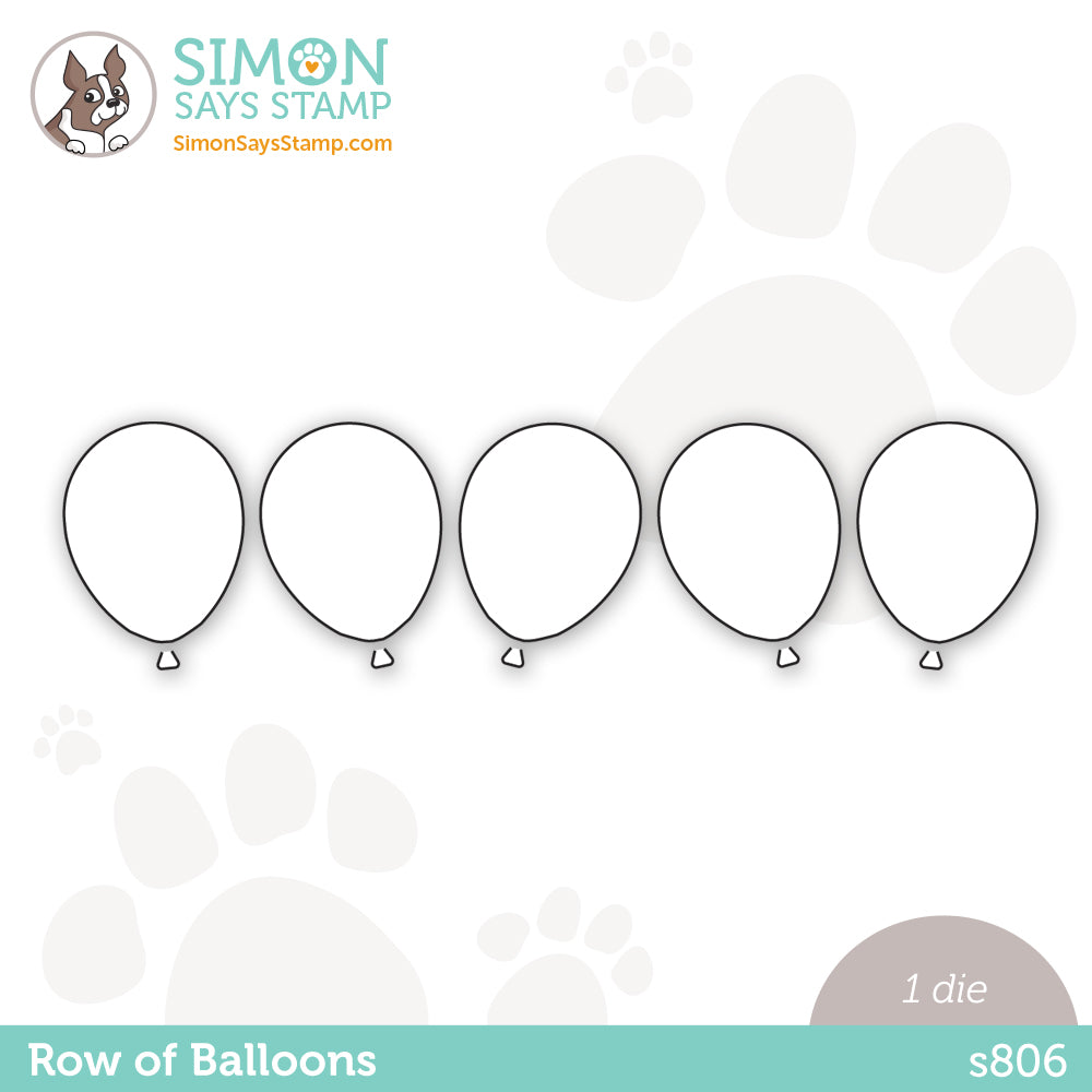 Simon Says Stamp ROW OF BALLOONS Wafer Die s806 *
