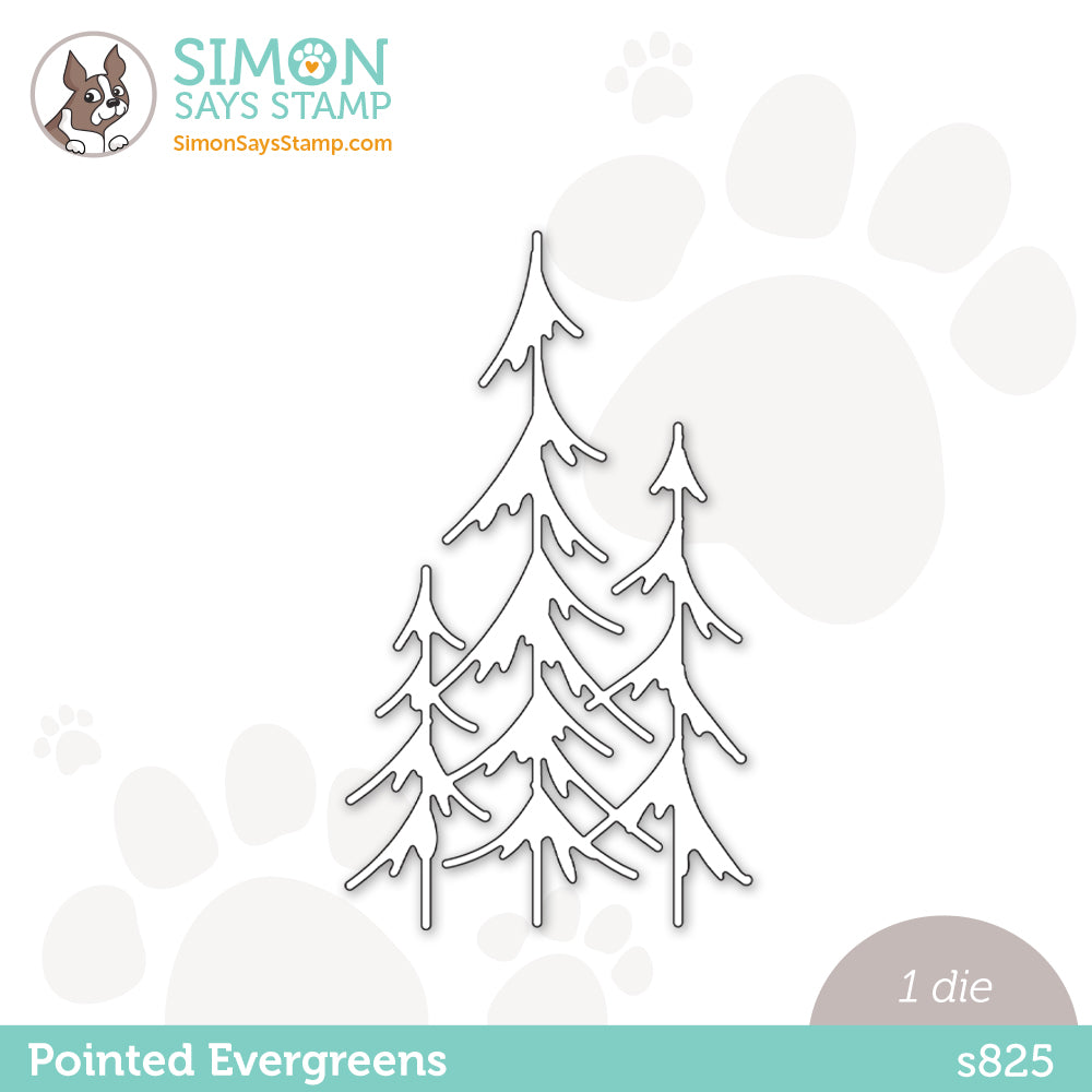 Simon Says Stamp POINTED EVERGREENS Wafer Die s825